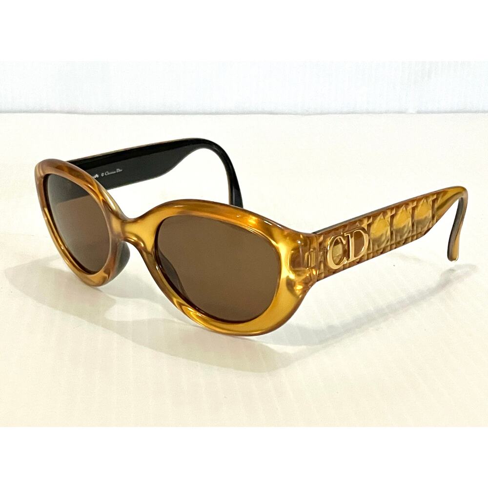 Vintage Christian Dior Audrey 40C Sunglasses Optyl Orange Gold 53 21 135 Austria - Picture 5 of 9